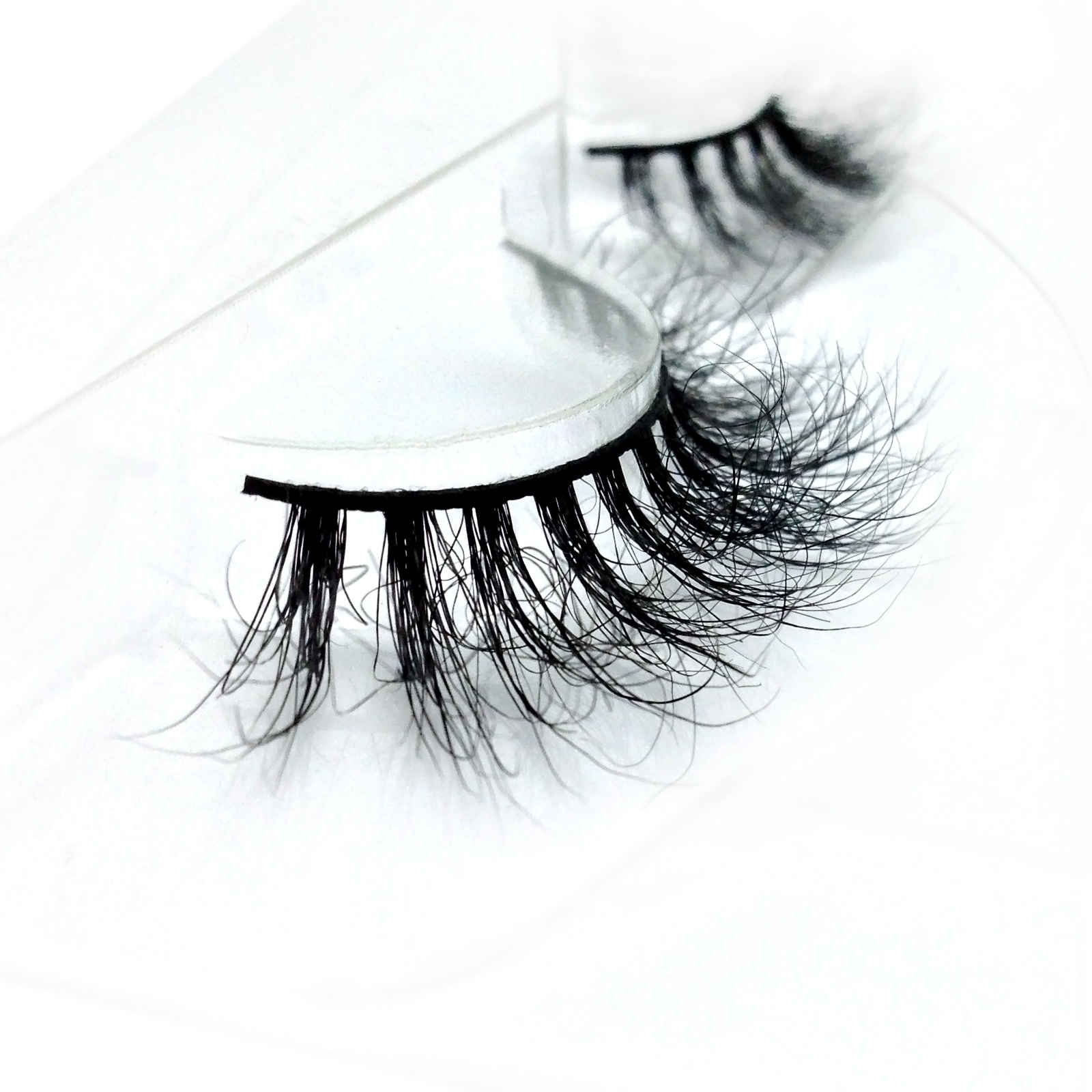 Free Sample Accepted 100% Real Mink Fur 3D Strip Lashes with Private Package YY71